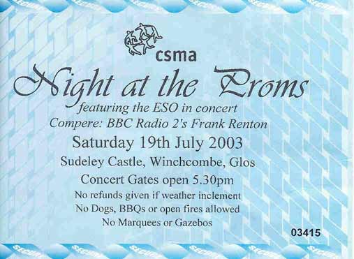 ESO - Night At The Proms Ticket